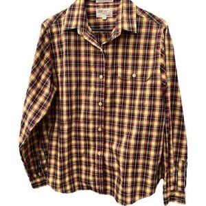 Vintage The Fox Collection Women’s Long Sleeve Button Down Shirt Plaid Size 16